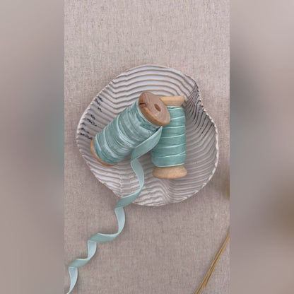Sea Mist Velvet Satin Ribbon