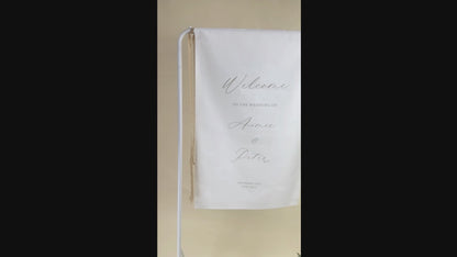 Calligraphy - Fabric Welcome Wedding Sign
