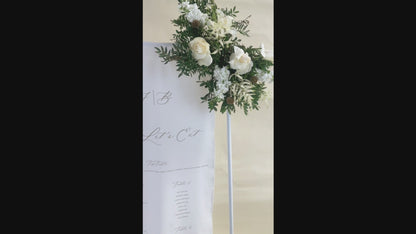 Monogram - Fabric Table Plan Wedding Sign