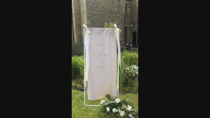 Romantic Script - Fabric Welcome Wedding Sign