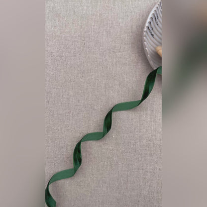 Dark Green Velvet Satin Ribbon