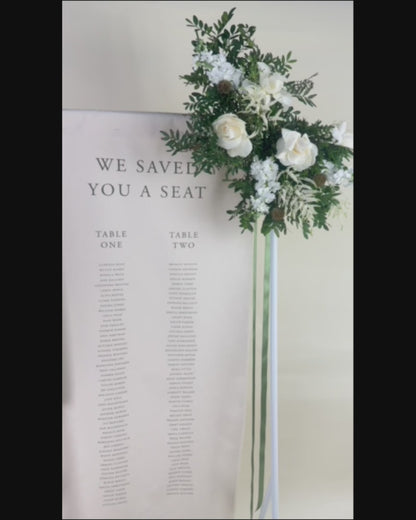 Minimal - Fabric Table Plan Wedding Sign