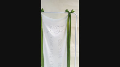 Calligraphy - Fabric Table Plan Wedding Sign