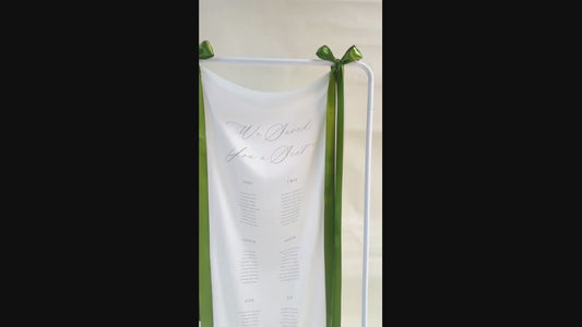 Calligraphy - Fabric Table Plan Wedding Sign