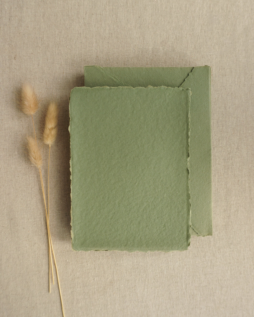 Sage Handmade Paper Envelopes