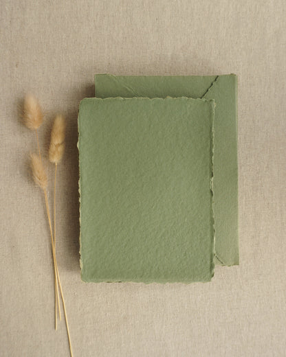 Sage Handmade Paper Envelopes