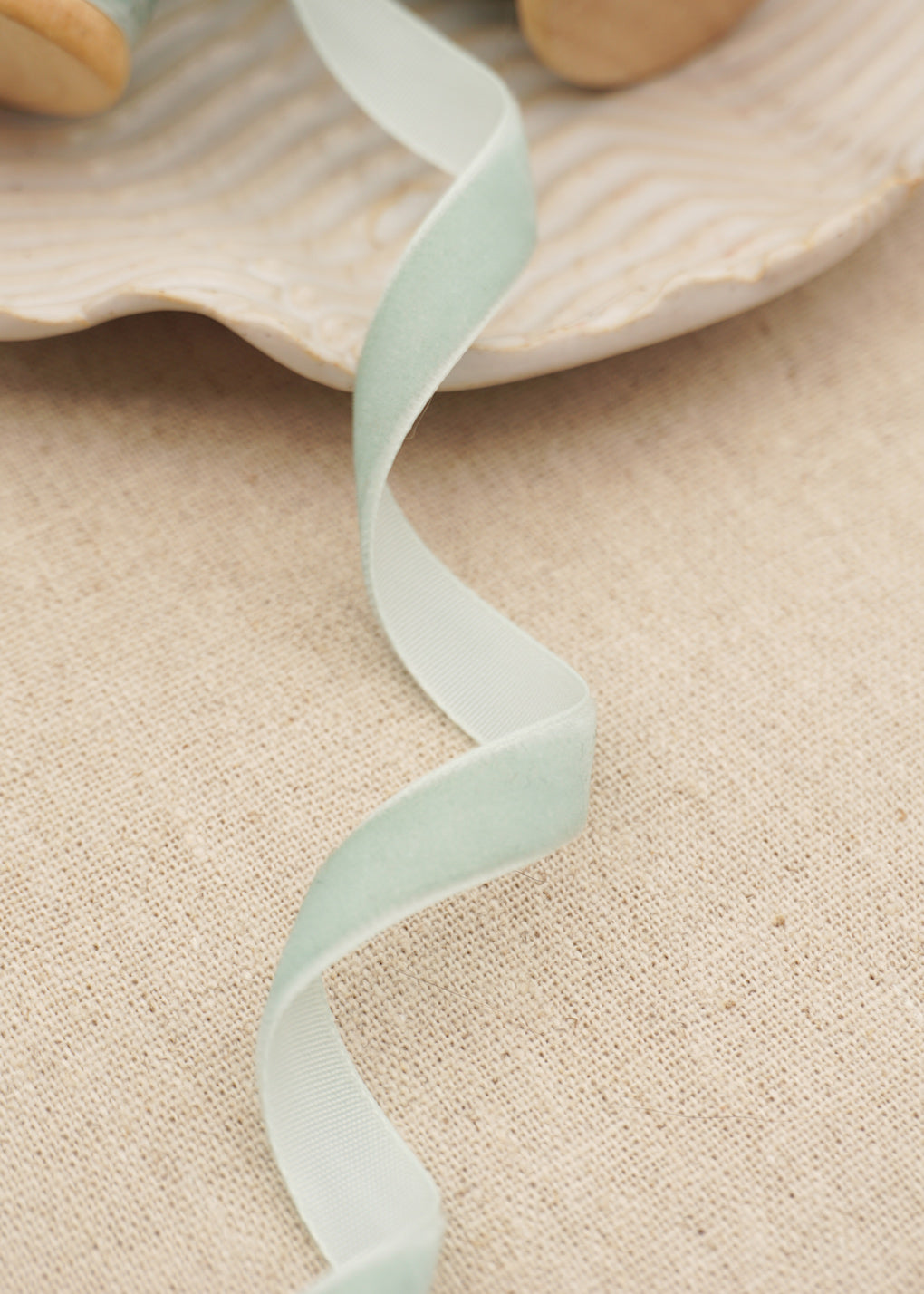 Sea Mist Velvet Satin Ribbon | northernprintingco