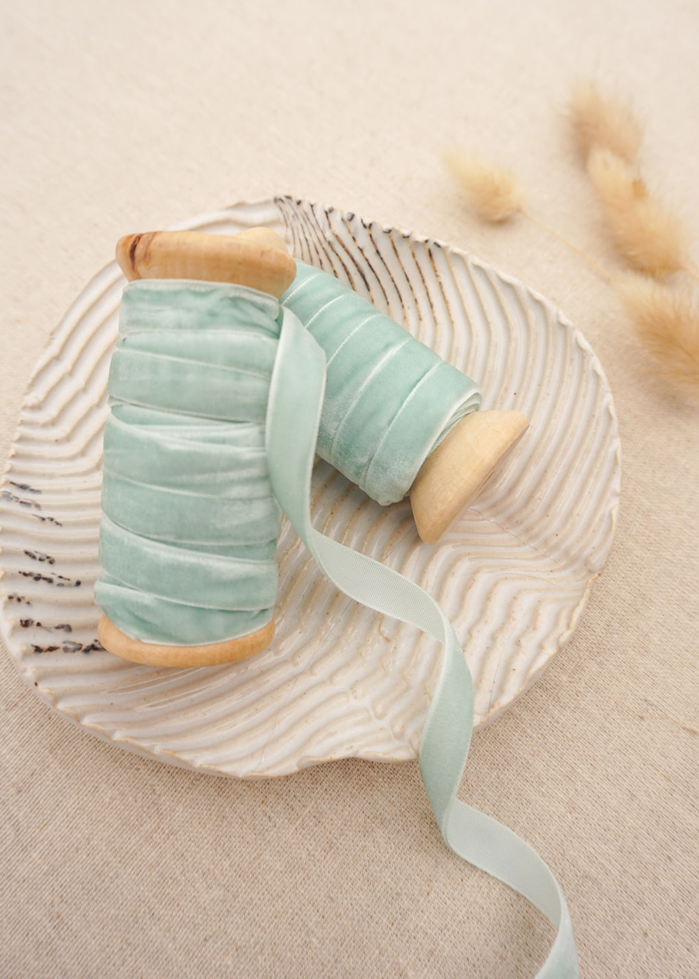 Sea Mist Velvet Satin Ribbon | northernprintingco