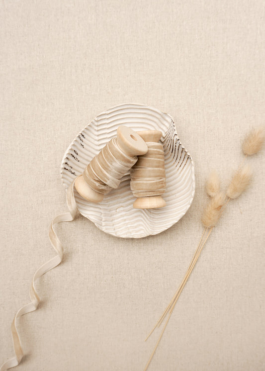 Taupe Velvet Satin Ribbon - northernprintingco