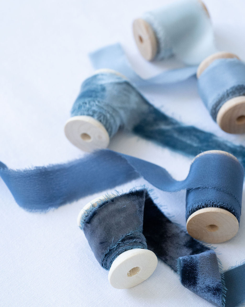 Dark Blue Silk Velvet Ribbon - northernprintingco