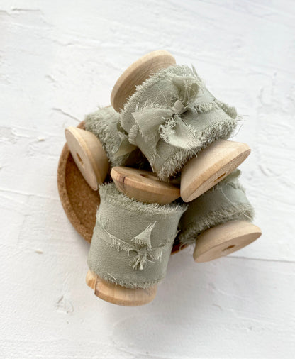 Sage Silk Ribbon - northernprintingco