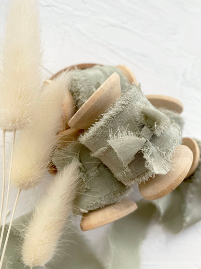 Sage Silk Ribbon - northernprintingco