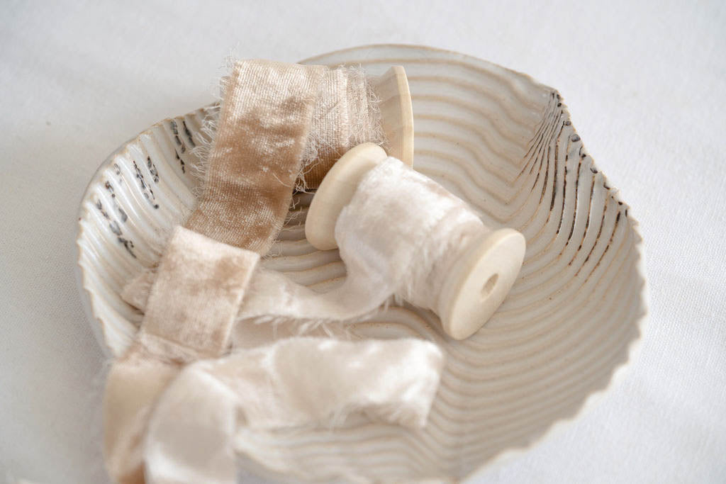 Cream Silk Velvet Ribbon - northernprintingco
