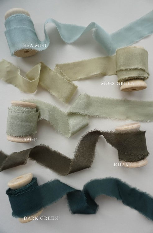 Sage Silk Ribbon - northernprintingco