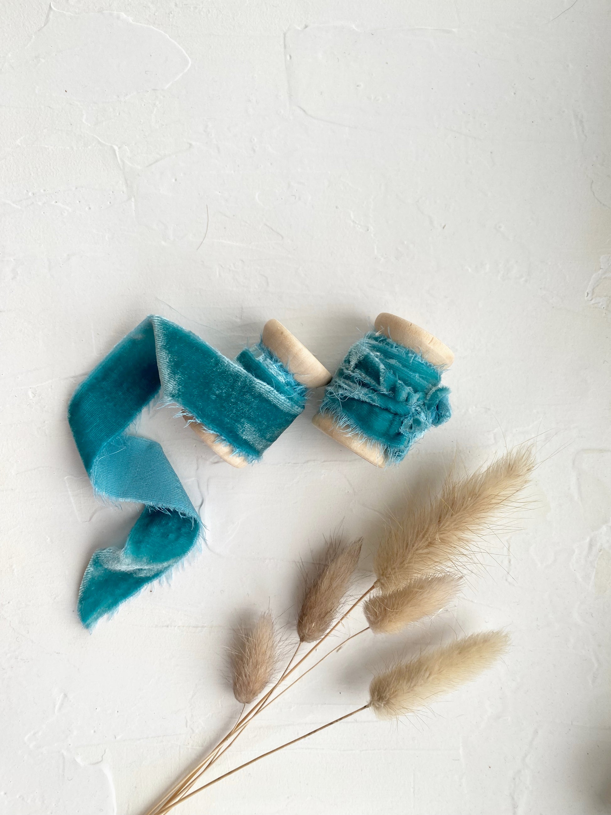 Aqua Silk Velvet Ribbon - northernprintingco