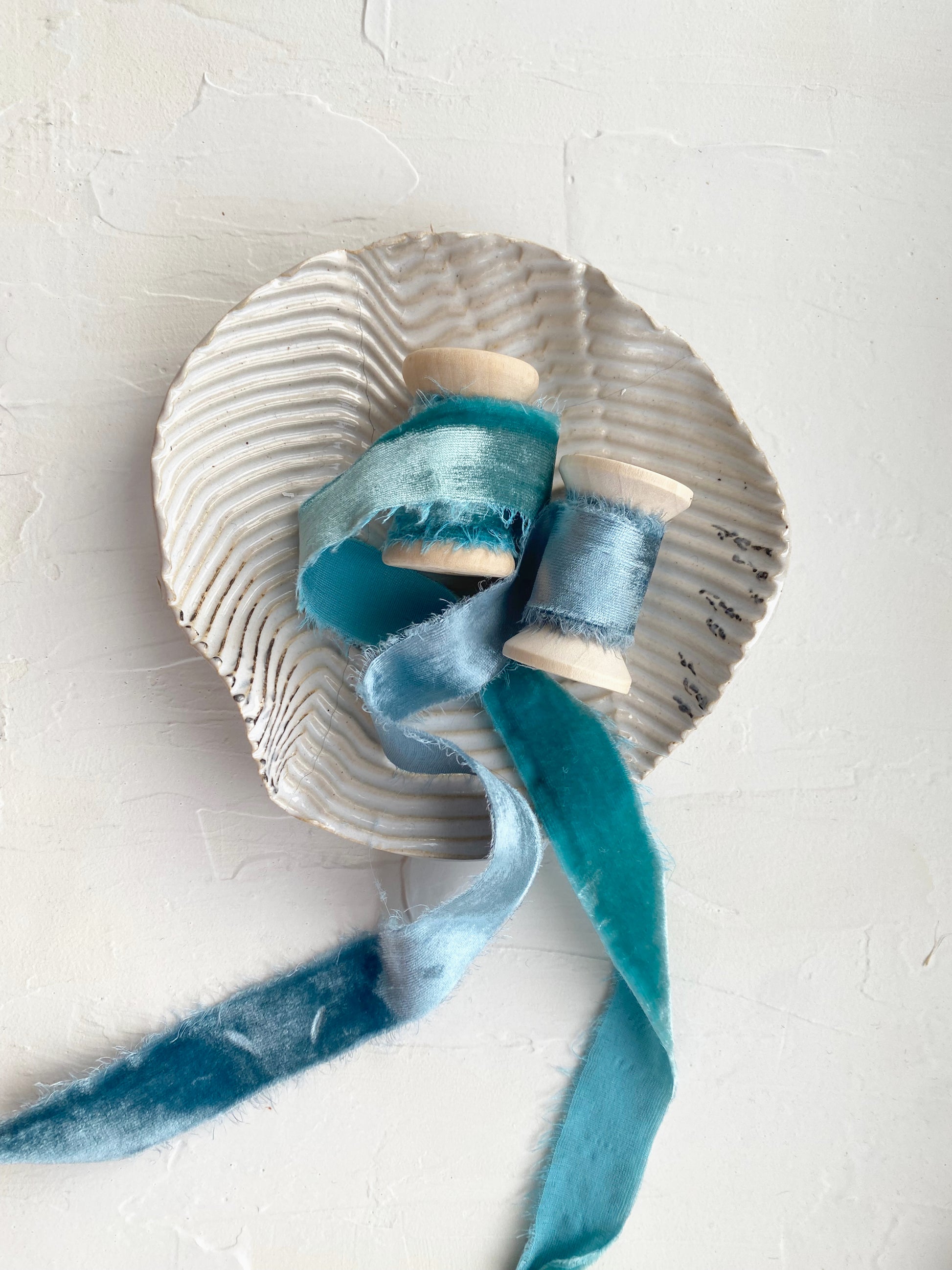 Aqua Silk Velvet Ribbon - northernprintingco